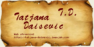 Tatjana Daišević vizit kartica